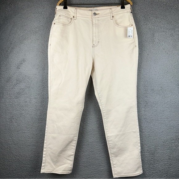 Pacsun Jeans Womens 31 Irish Cream Stretch Mom High Rise Straight Leg Denim NEW - Picture 3 of 8